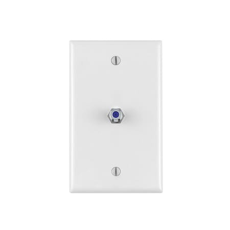 Leviton Leviton White Plastic Coax/Phone Telephone/Video Wall Plate 1 pk 80781-00W